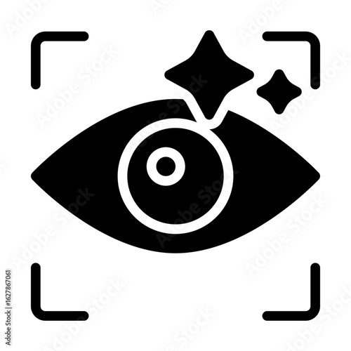 eye scanning solid icon 
