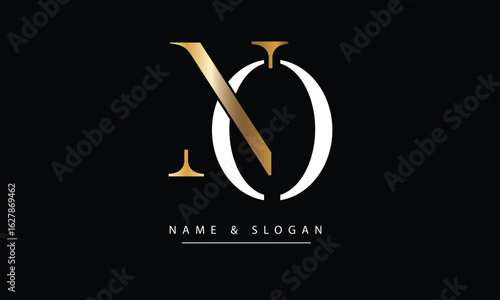 NO, ON, N, O Abstract Letters Logo Monogram