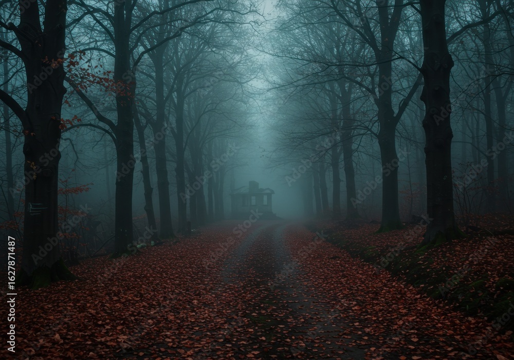 Obraz premium Misty Forest Path
