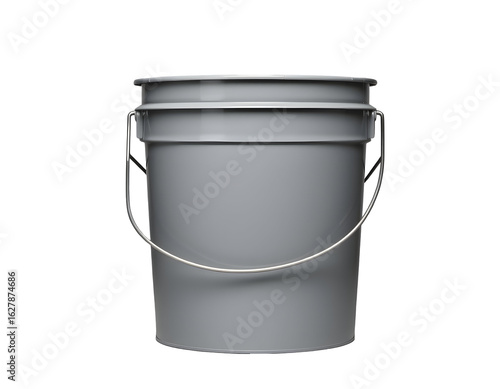 Gray Paint Bucket with Handle