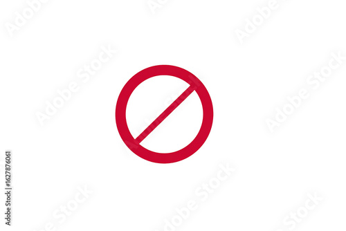 Free Download A red prohibition sign with a circle and a diagonal line isolated on transparent background, indicating something is not allowed or forbidden - GFXLoad