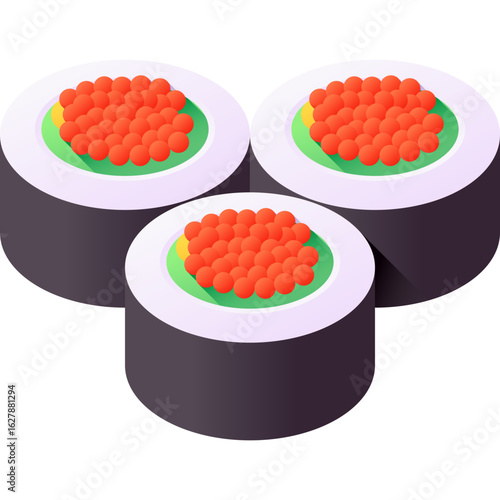 red caviar on a white background