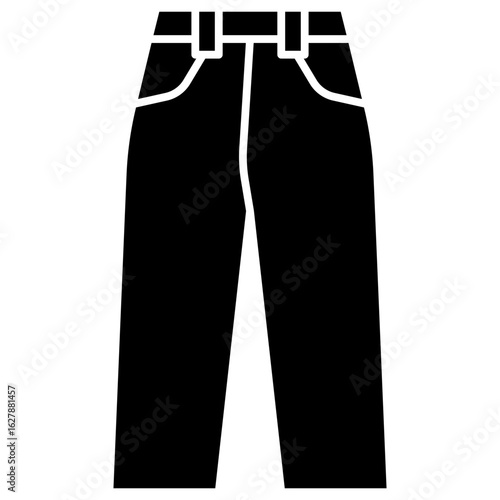 vector illustration of black and white female pants