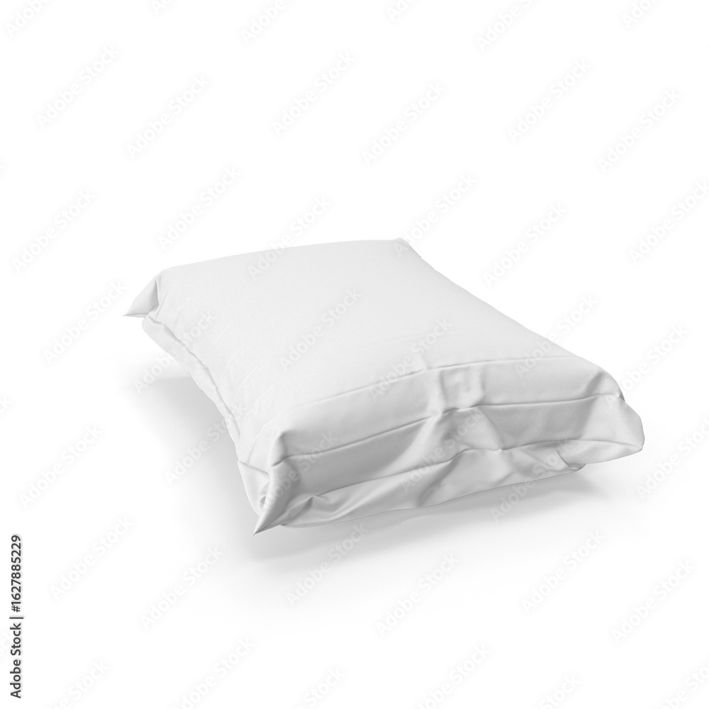 Naklejka premium White Soft Pillow with Creases Isolated on Transparent Background