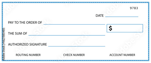 Presentation Check Template Giant Large Donor Check for Business. Vector