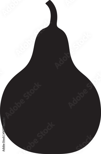 Bottle Gourd fruit in silhouette image white backgrpound.
