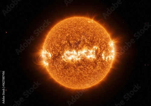 Solar eruption in space