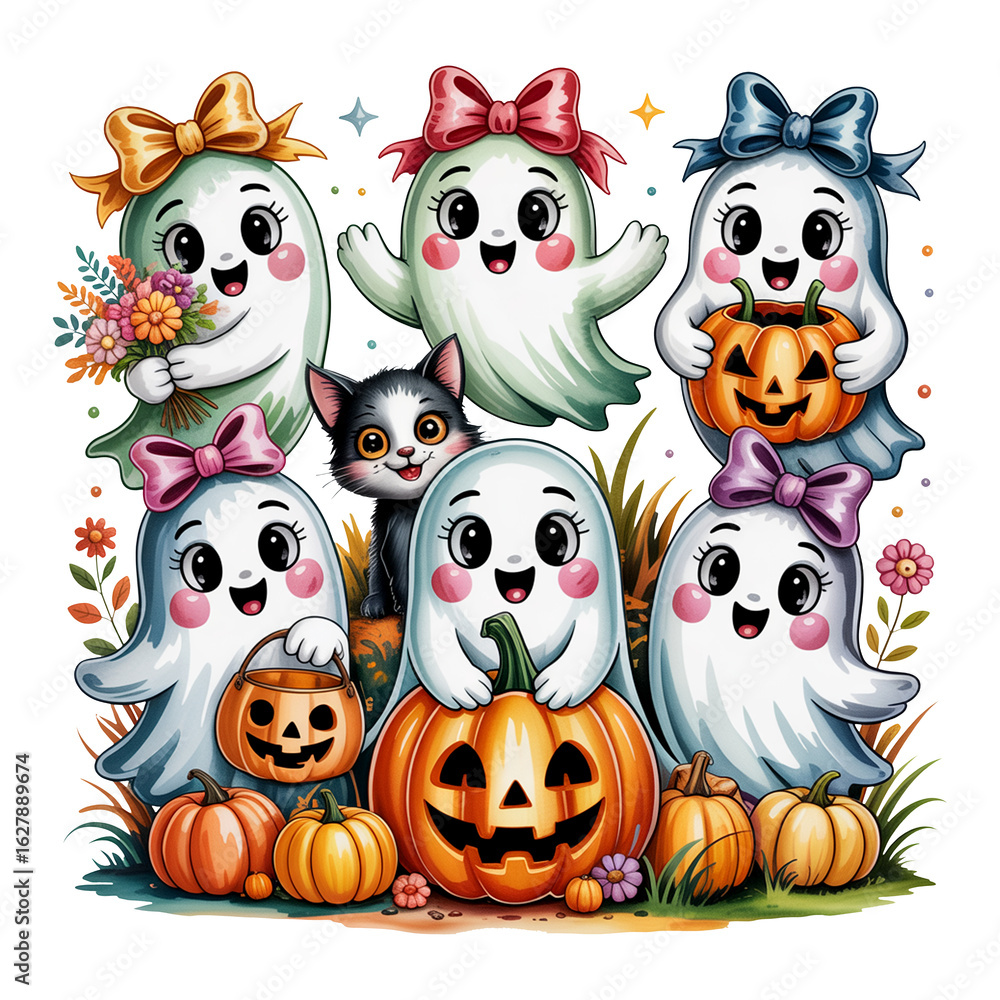 Fototapeta premium halloween - Retro Halloween Fall Autumn T-shirt, Halloween Season Vibes Pumpkin Saying Tshirts, funny Halloween Quotes design sublimation 