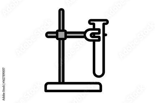 Lab stand icon with clamp and base