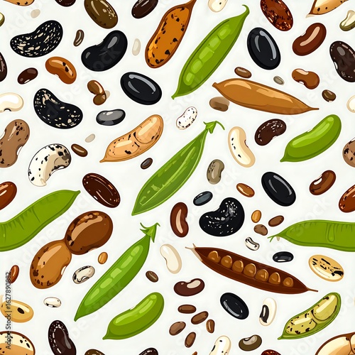 Wallpaper Mural Colorful, various beans and peas pattern Torontodigital.ca