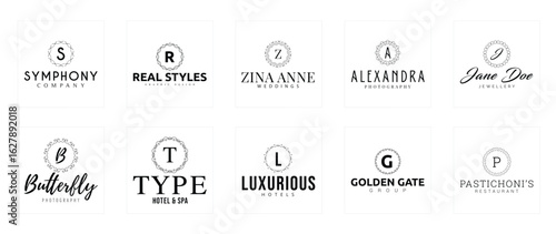 Set of elegant and modern logo designs for professional, hotels, restaurants, business and luxury stores 