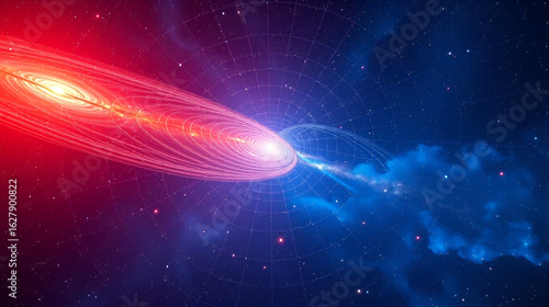 Astronomical diagrams of spacetime curvature redshift blue shift the expanding universe