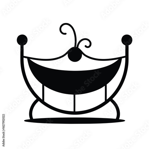 Silhouette of a cradle on white background Vector illustration