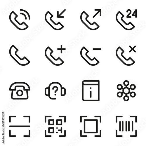 Black Marketing Icon collection vector illustration mega icons