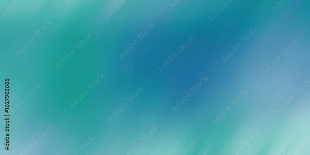 Obraz premium Abstract gradient background in shades of blue and green evoking calm and tranquility suitable for digital designs and presentations.