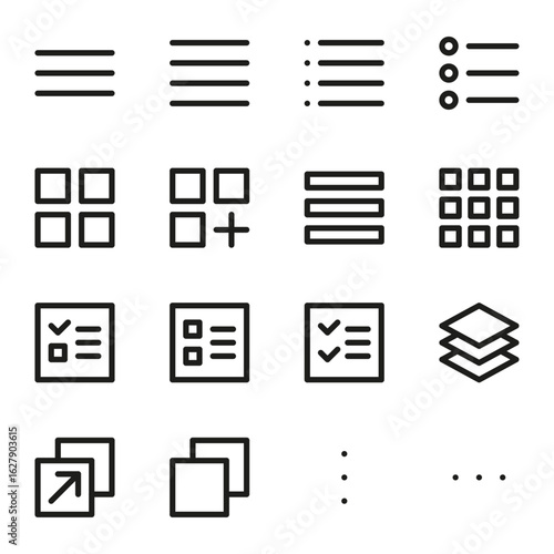 Black Marketing Icon collection vector illustration mega icons