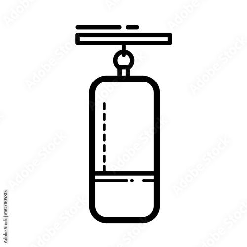 Punching bag, boxing - vector icon