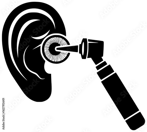 Otoscope examination of the ear and inner eardrum view analysis procedure diagnosis treatment observation evaluation surgeryCallCheck