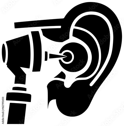 Otoscope examination of the ear and inner eardrum view analysis procedure diagnosis treatment observation evaluation surgeryCallCheck