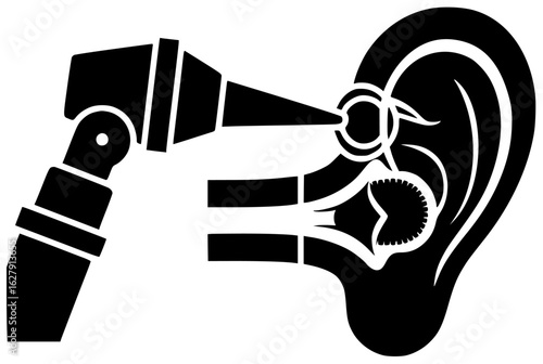 Otoscope examination of the ear and inner eardrum view analysis procedure diagnosis treatment observation evaluation surgeryCallCheck