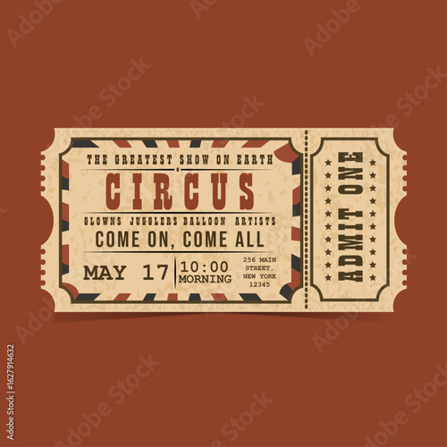 vintage circus tickets