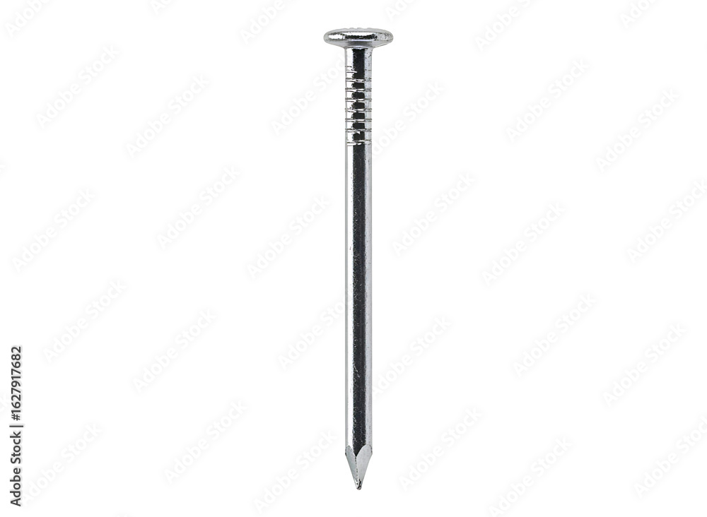Single metal nail isolated on transparent background Single metal nail isolated on transparent background