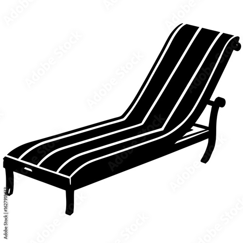 chaise longue on white background