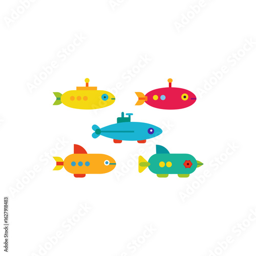  different mini sub toy set   