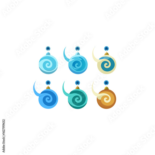  different wind whirlpool charm set  