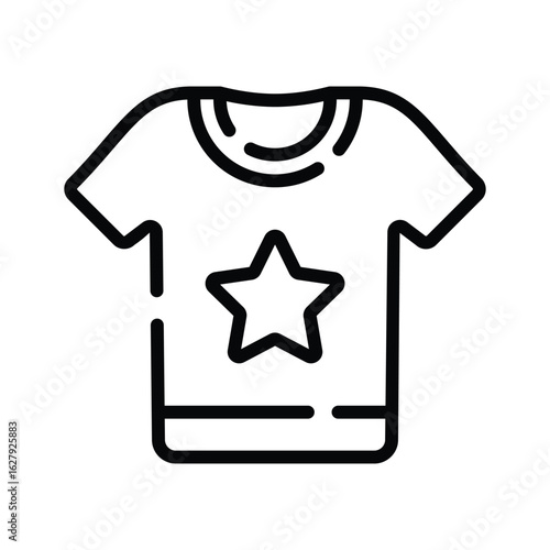 A trendy outline icon of casual t shirt