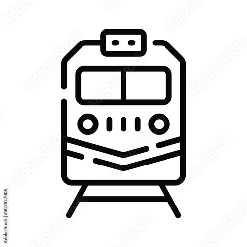 Premium outline icon of local travel city tram