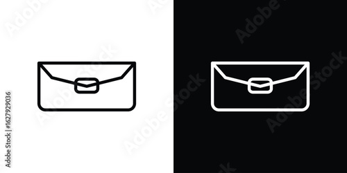 Womens wallet icon graphic, editable stroke. Suitable for website design, logo, app, template, and ui ux.