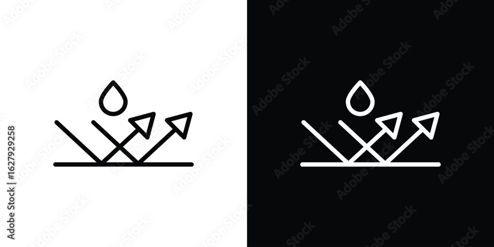 Φωτογραφία Water repellent surface icon graphic, editable stroke