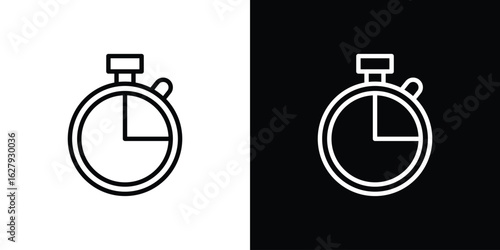 Timer icon graphic, editable stroke. Suitable for website design, logo, app, template, and ui ux.