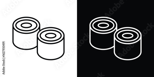 Sushi icon graphic, editable stroke. Suitable for website design, logo, app, template, and ui ux.