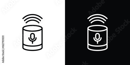Smart assistant icon graphic, editable stroke. Suitable for website design, logo, app, template, and ui ux.