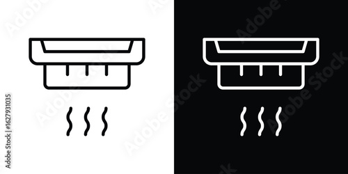 Smoke alarm icon graphic, editable stroke. Suitable for website design, logo, app, template, and ui ux.