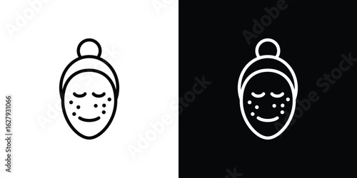 Skin acne icon graphic, editable stroke. Suitable for website design, logo, app, template, and ui ux.