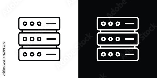 Server icon graphic, editable stroke. Suitable for website design, logo, app, template, and ui ux.