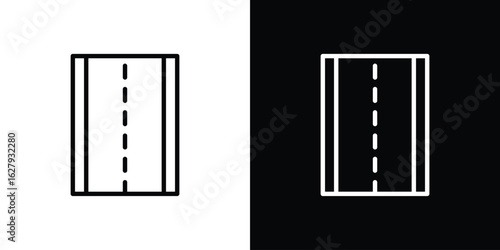 Road icon graphic, editable stroke. Suitable for website design, logo, app, template, and ui ux.