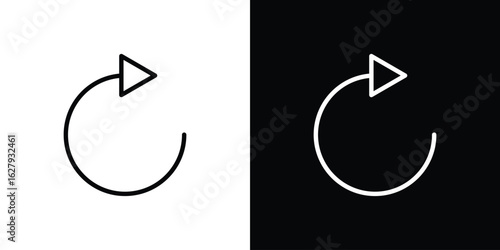 Reload icon graphic, editable stroke. Suitable for website design, logo, app, template, and ui ux.