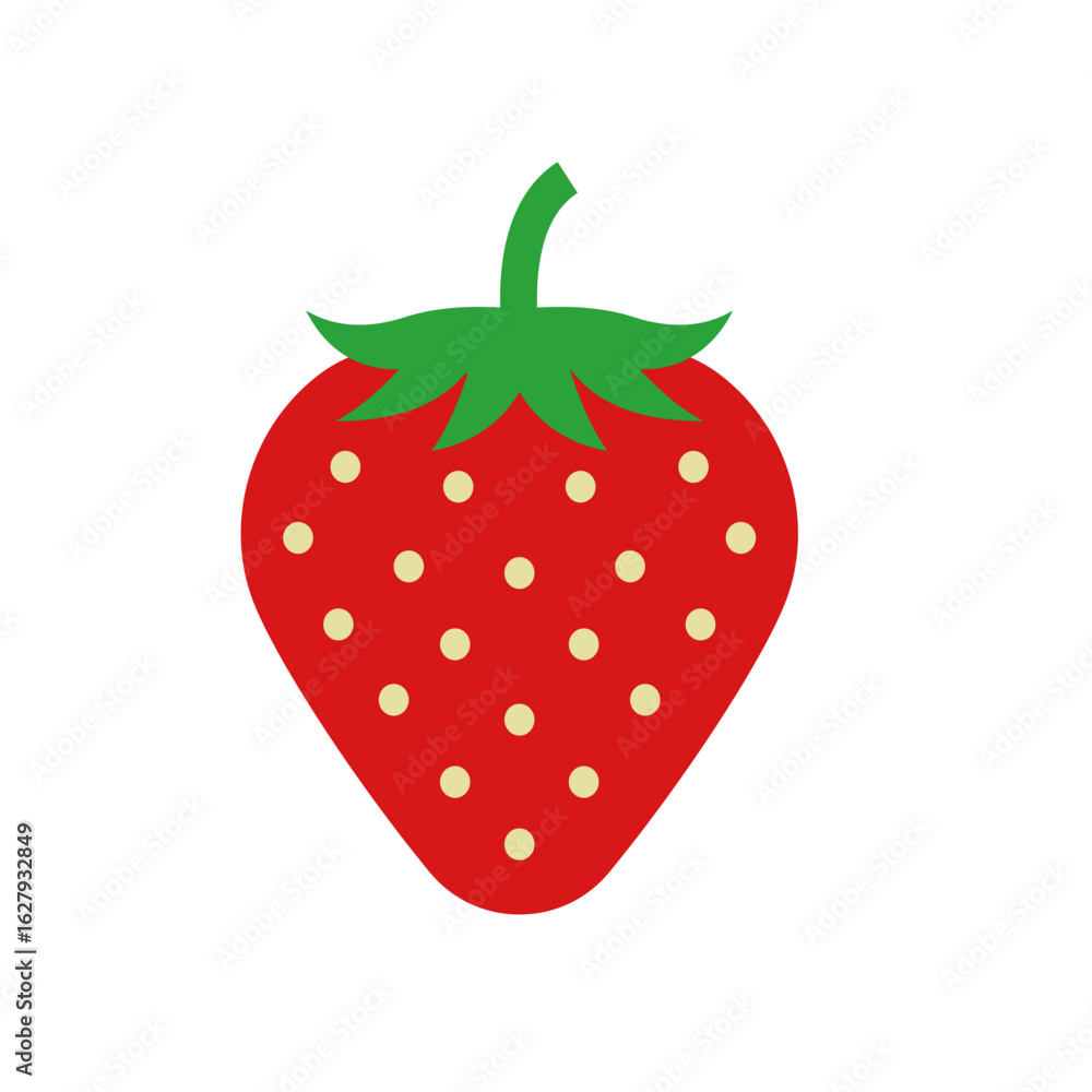 Obraz premium Simple Strawberry Icons, Simple Icons Representing Fruits