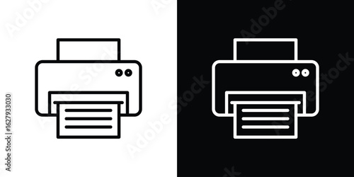 Printer icon graphic, editable stroke. Suitable for website design, logo, app, template, and ui ux.