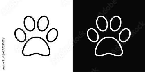 Paw icon graphic, editable stroke. Suitable for website design, logo, app, template, and ui ux.