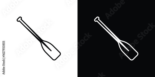 Paddle icon graphic, editable stroke. Suitable for website design, logo, app, template, and ui ux.