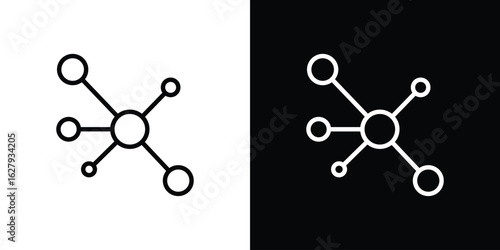 Network icon graphic, editable stroke. Suitable for website design, logo, app, template, and ui ux.