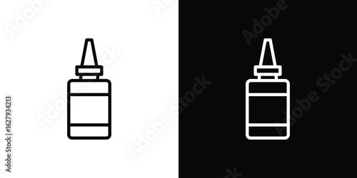 Nasal spray icon graphic, editable stroke. Suitable for website design, logo, app, template, and ui ux.