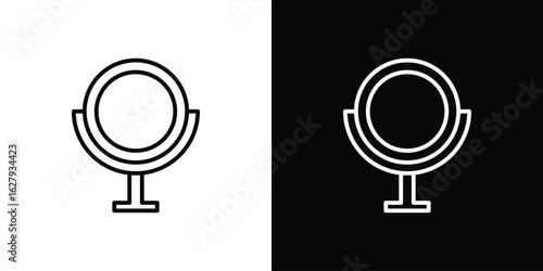 Mirror icon graphic, editable stroke. Suitable for website design, logo, app, template, and ui ux.