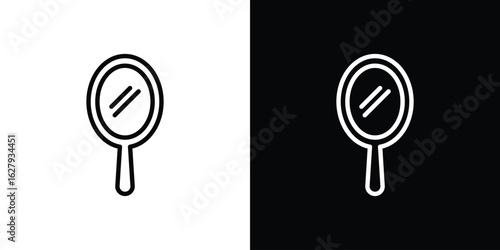 Mirror icon graphic, editable stroke. Suitable for website design, logo, app, template, and ui ux.