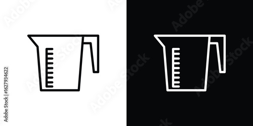 Measuring cup icon graphic, editable stroke. Suitable for website design, logo, app, template, and ui ux.